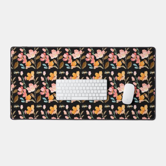 Aquarelle rose monogramme (Clavier et souris)