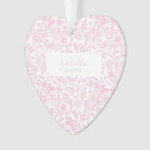 Aquarelle rose NOM DU Bébé DATE DE NAISSANCE Coeur (devant)