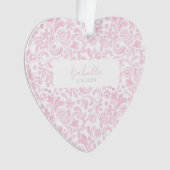 Aquarelle rose NOM DU Bébé DATE DE NAISSANCE Coeur (devant)