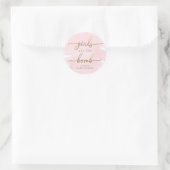 Aquarelle rose or Bombe Bombe Favoriser Sticker (Sac)