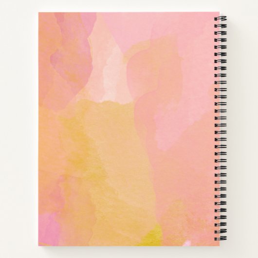 Aquarelle rose or Customisé Journal de reconnaissa (Dos)