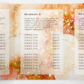 Aquarelle rose or Faux Foil Tripli Brochure (Intérieur au milieu)