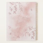 Aquarelle Rose or Feuilles Monogramme (Dos)