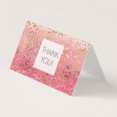 Aquarelle rose or Leopard Merci (Front)