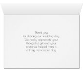 Aquarelle rose Paint Splatter Mariage Merci (Intérieur Horizontal (Bas))