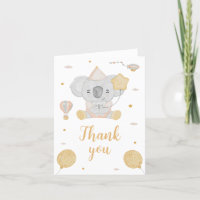 Aquarelle rose pâle Koala Ours Merci d'anniversair