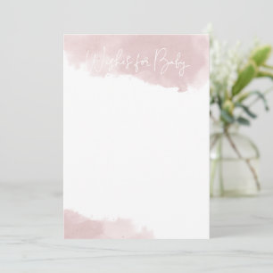 Aquarelle rose pâle pour cartes à notes pour bébés