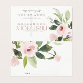 Aquarelle rose pâle Rose première sainte communion (Outside Unfolded)