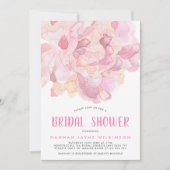 Aquarelle rose Peony Invitation de la douche nupti (Devant)