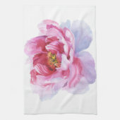 Aquarelle rose Peony Serviettes de cuisine (Vertical)