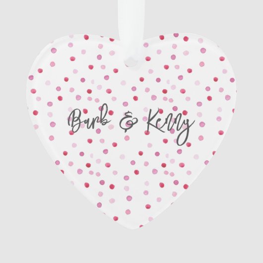 Aquarelle rose Pois Nom et nom Sweet (devant)