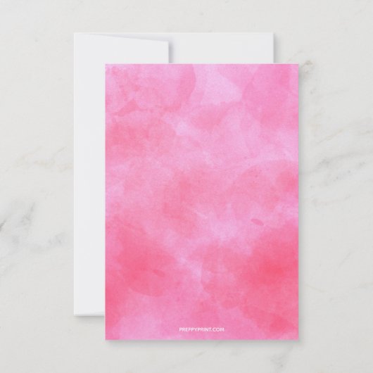 Aquarelle rose Polka Pot Bow Note Cartes (Dos)