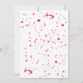 Aquarelle rose Popsicle Invitation d'anniversaire (Dos)