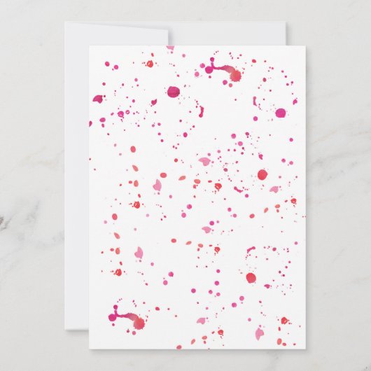 Aquarelle rose Popsicle Invitation d'anniversaire (Dos)