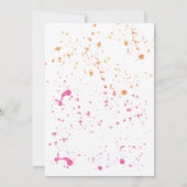 Aquarelle rose Popsicle Invitation d'anniversaire (Dos)