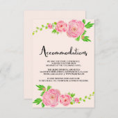 Aquarelle rose Ranunculus Cartes d'hébergement (Devant / Derrière)