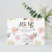 Aquarelle rose romantique Jardin Floral RSVP (Debout devant)