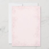 Aquarelle rose Rose Invitation à la douche nuptial (Dos)