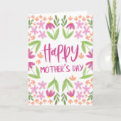 Aquarelle rose rose mignonne Fleur Fête des Mères (Devant)