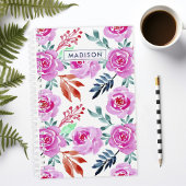 Aquarelle rose Rose motif floral