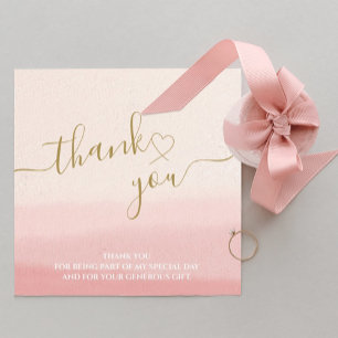 Aquarelle rose rose rose moderne minimaliste Merci