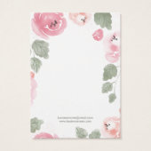 Aquarelle rose Roses Arrière - plans Cartes d'orei (Dos)