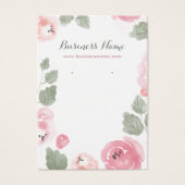 Aquarelle rose Roses Arrière - plans Cartes d'orei (Devant)