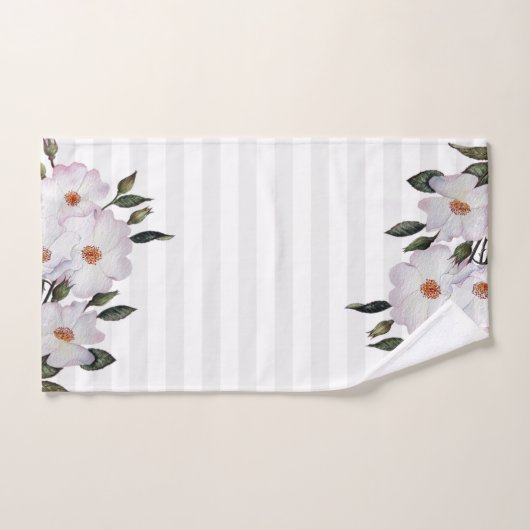 Aquarelle rose roses Ballerina Design floral (Serviette à main)