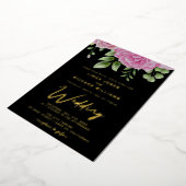 Aquarelle rose Roses Mariage Invitation à huile (Rotation)