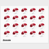 Aquarelle Rose rouge - Sticker Rose (Feuille)