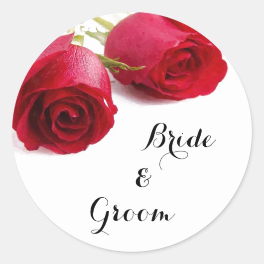 Aquarelle Rose rouge - Sticker Rose (Devant)