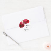 Aquarelle Rose rouge - Sticker Rose (Enveloppe)