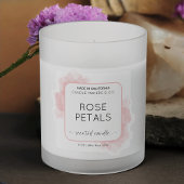 Aquarelle rose translucide Clear Étiquette produit