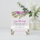 Aquarelle rose Tulipe Faire-part de mariage floral (Debout devant)