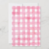 Aquarelle rose Un Dans Un Melon Invitation Anniver (Dos)