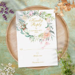 Aquarelle Rose verdure Floral RSVP<br><div class="desc">Doté d'une élégante guirlande à fleurs rose,  cette carte RSVP chic peut être personnalisée avec vos informations RSVP spéciales,  avec un arrière - plan or au verso,  ou ajouter des informations supplémentaires comme le choix du menu. Parfait pour les anniversaires mariage fiançailles et douches nuptiales. Conçu par Thisisnotme©</div>