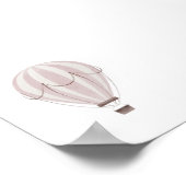Aquarelle rose vintage comment poster de ballon d' (Coin)