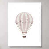 Aquarelle rose vintage comment poster de ballon d' (Devant)