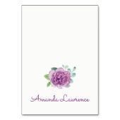 Aquarelle Rose violet Cartes de lieu personnalisée (Par défaut)