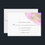 Aquarelle rose violet or BAT MITZVAH RSVP<br><div class="desc">Jolie carte mariage de réponse RSVP moderne aquarelle. Pastel Peach Pink Couleurs violettes. Faux brosse à feuille d'or. Parfait pour la destination de la plage thèmes de mariage, Bat / Bar Mitzvah, Anniversaire, Anniversaire, etc... Eau / conception océanique. Cartes modifiables - facile d'ajouter vos informations ou de modifier la police,...</div>