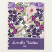 Aquarelle rose violet violet Boho floral (Devant)