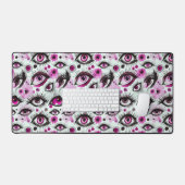 Aquarelle rose yeux et cils (Clavier et souris)