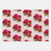 Aquarelle roses à fleurs Enveloppement Papier ense (Devant 3)