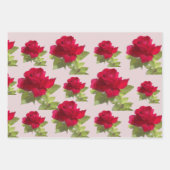 Aquarelle roses à fleurs Enveloppement Papier ense (Devant 2)