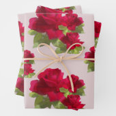 Aquarelle roses à fleurs Enveloppement Papier ense (En situation)