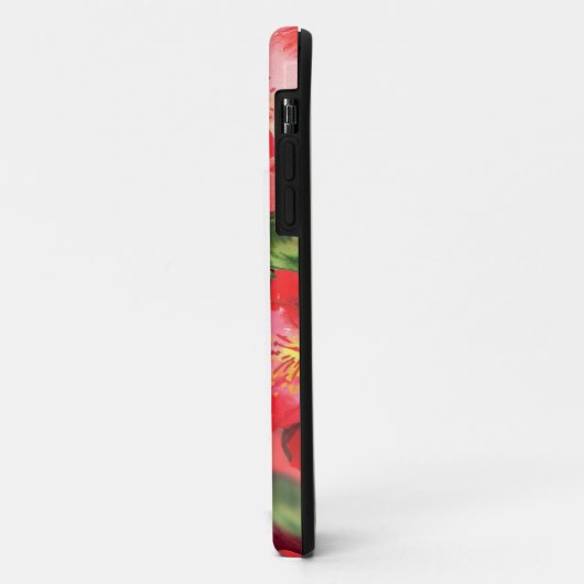 Aquarelle Roses avec Coque coque iphone Mate vert (Dos/Gauche)