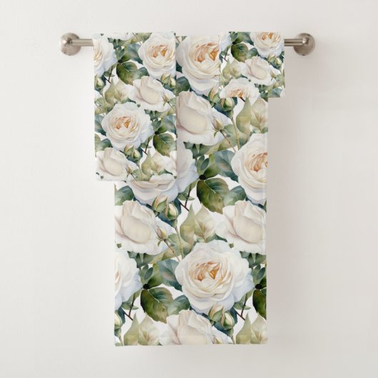 Aquarelle Roses blanches (En situation)