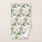 Aquarelle Roses blanches (Serviette à main)