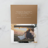 Aquarelle Roses or plié Carte de remerciements pho (Intérieur)