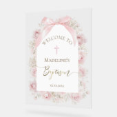 aquarelle roses roses Baptême (Angle)